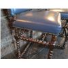 Image 3 : Qty 3 Warisan Wooden Upholstered Bar Stools 19"x21"x41"H