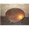 Image 2 : Round Carved Wooden Table 36"dia, 32"H