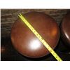 Image 8 : Qty 3 Wooden Upholstered Round Stools 16"dia, 29"H