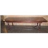 Image 1 : Carved Wooden Rectangular Table 114"x48"x30"H