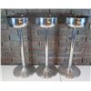 Image 1 : Qty 3 Sambonet Italy Wine Chiller Buckets on Pedestal Stands 9" dia, 24"H