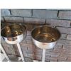 Image 3 : Qty 3 Sambonet Italy Wine Chiller Buckets on Pedestal Stands 9" dia, 24"H