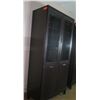 Image 1 : Wooden Display Cabinet w/ Glass Doors & Undershelves 35"x18"x74"H