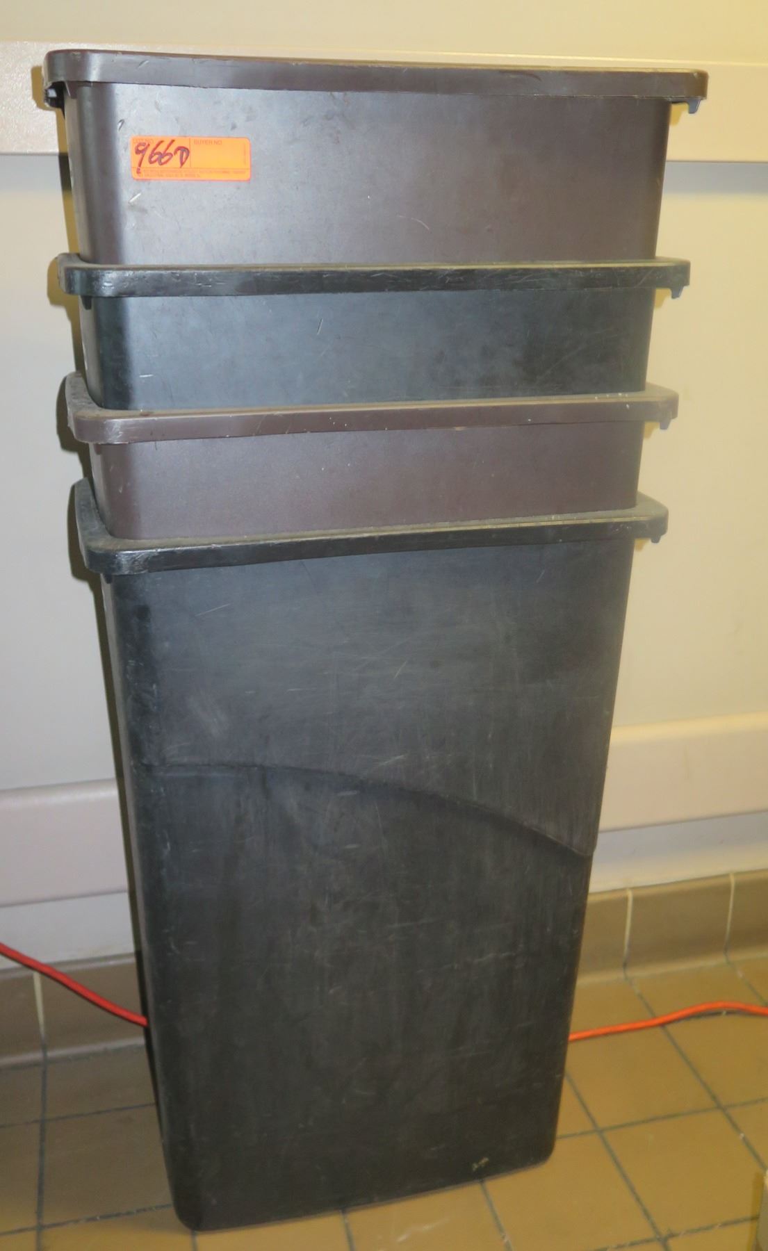 Trash Container Stack Qty 4 Stacking Waste Containers