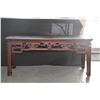 Image 2 : CHINESE CHING DYNASTY ELM BENCH W/OPEN WORK APRON