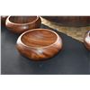 Image 3 : LARGE WOODEN SALAD BOWL W/SERVING BOWLS (9 PCS)