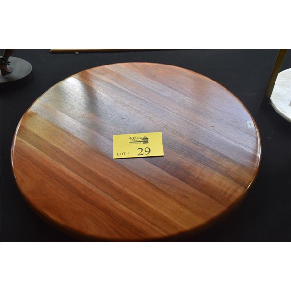 KOA LAZY SUSAN; SIGNED "KOA HAWAII ED'S WOODS" (20 3/4")