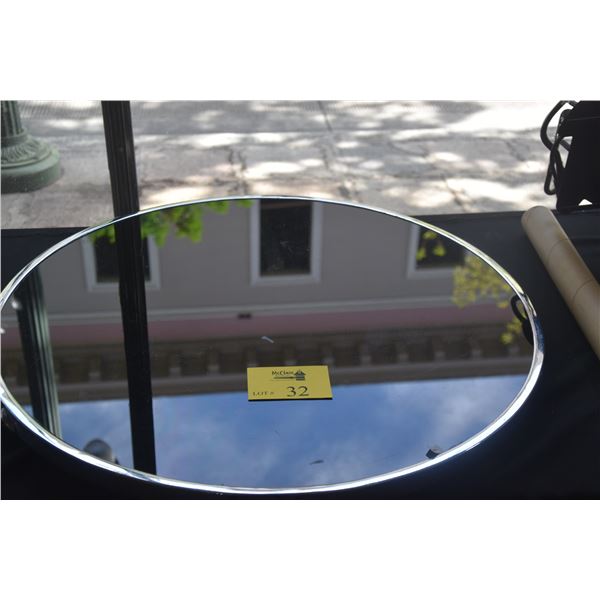 LARGE BLACK MIRROR LAZY SUSAN (30 1/2 )