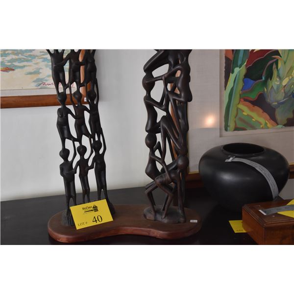 AFRICAN WOOD CARVINGS (3 PCS)