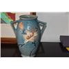 Image 2 : VINTAGE ROSEVILLE MAGNOLIA ART POTTERY HANDLED VASE 96-12" (DOES NOT INCLUDE FLOWERS)
