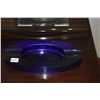 Image 3 : DUNHILL COBALT BLUE CIGAR ASHTRAY & WOOD & GLASS CIGAR ASHTRAY W/BOX (2 PCS)