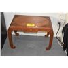 Image 1 : CARVED WOOD TABLE (27" X 15")