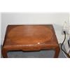 Image 2 : CARVED WOOD TABLE (27" X 15")