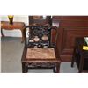Image 2 : ANTIQUE CHINESE BLACKWOOD CHAIR W/MARBLE INSERTS