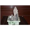 Image 3 : VINTAGE CELADON PORCELAIN VASE W/SCHOLARS ROCK