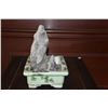 Image 5 : VINTAGE CELADON PORCELAIN VASE W/SCHOLARS ROCK