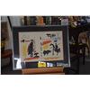 Image 1 : FRAMED PRINT W/PICASSO & LUIS MIGUEL DOMINGUEZ (THE COVER ART OF TOROS Y TOREROS) (30 1/4" X 23 1/4"