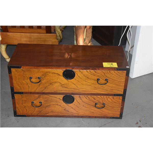 2 DRAWER ELM TANSU (36" X 15" X 20")