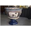 Image 2 : LARGE CHINESE 4 SEASON SHIWAN PLANTER W/STAND (34" X 32 1/2")
