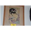 Image 2 : PAIR FRAMED ANTIQUE JAPANESE WOODBLOCK PRINTS (18" X 22") (PAIR)