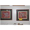Image 1 : FRAMED CHINESE EMBROIDERIES (18 1/2" X 22") (2 PCS)
