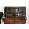Image 2 : HIGHLY CARVED CHINESE DROP FRONT DESK W/5 DRAWERS