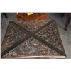 Image 2 : ANTIQUE CHINESE DRAGON HARDWOOD DROP LEAF GAME TABLE (30" X 30")