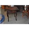 Image 9 : ANTIQUE CHINESE DRAGON HARDWOOD DROP LEAF GAME TABLE (30" X 30")