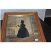 Image 1 : FRAMED DRAWING, FEMALE SILHOUETTE; SIGNED W. BROWN NY (10 1/4" X 13")