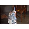 Image 7 : CHINESE BLUE & WHITE PORCELAIN 3-DIMENTIONAL TEMPLE GUARDIAN STATUE (48")