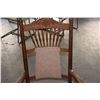 Image 3 : ANTIQUE OAK ROCKING CHAIR W/UPHOLSTERED SEAT