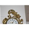 Image 3 : FRENCH BRONZE GILT WALL CLOCK, JOSEPHE DELAAN-A PARIS (13" X 23")