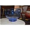 Image 2 : WILLIAM YEOWARD EXTRA LARGE BLUE CRYSTAL FOOTED BOWL W/BOX, "ELLEN"; SIGNED