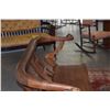 Image 7 : CHINESE CARVED WOOD BENCH, HORSE SHOE STYLE (54 1/2" X 34")