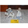 Image 1 : LLADRO GUARDIAN ANGEL FIGURINE #4635 & LLADRO ESKIMO CHILDREN ON POLAR BEAR #5353 (2 PCS)