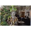 Image 2 : PAIR GILT WORK BRONZE & CRYSTAL CANDELABRAS (26") (PAIR)