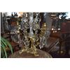 Image 6 : PAIR GILT WORK BRONZE & CRYSTAL CANDELABRAS (26") (PAIR)