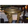 Image 3 : PAIR GILT GOLD & CARVED WOOD PLANT STANDS (45") (PAIR)