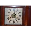 Image 3 : ANTIQUE WOODEN CASE WALL CLOCK W/BIRD MOTIF (15 1/2" X 26")