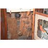 Image 5 : ANTIQUE WOODEN CASE WALL CLOCK W/BIRD MOTIF (15 1/2" X 26")