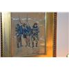 Image 2 : GILT FRAMED WATERCOLOR, 3 SOLDIERS; SIGNED (13 1/2" X 20")