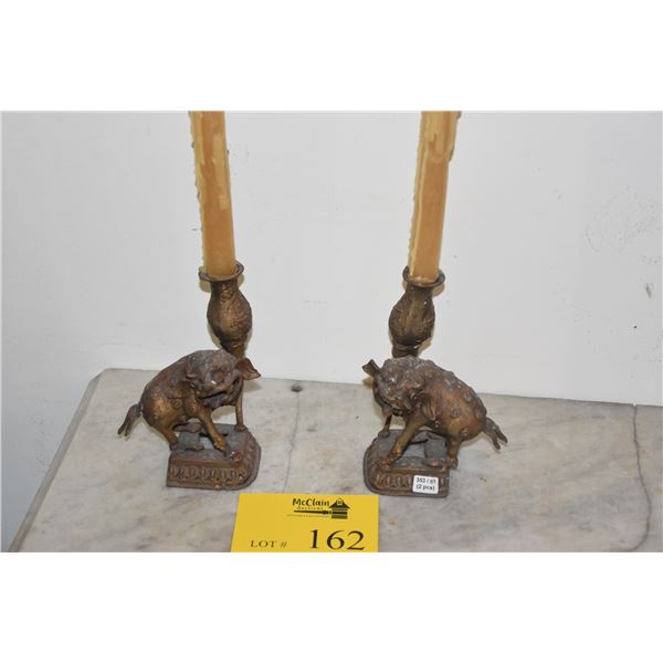 FOO DOG CANDLE STICKS (2 PCS)