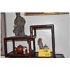 Image 1 : MIXED LOT: CHINESE TERRACOTTA WARRIOR FIGURE, SMALL TEA POT, CHOP & COVERED JAR (4 PCS)