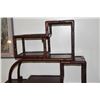 Image 2 : MULTI-TIERED ROSEWOOD DISPLAY STAND W/DRAWER & CUPBOARD (29 1/2" X 36")