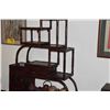 Image 6 : MULTI-TIERED ROSEWOOD DISPLAY STAND W/DRAWER & CUPBOARD (29 1/2" X 36")