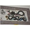 Image 2 : FRAMED CHINESE PAINTING, SERPENT (38" X 21")