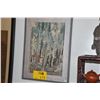 Image 1 : FRAMED VINTAGE JAPANESE WOODBLOCK PRINT; SIGNED (14 1/2" X 19 3/4")