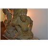 Image 5 : 3 DIMENSIONAL CHINESE STONE CARVING OF KWAN YIN IN "ROYAL REPOSE" (15" X 28" X 6")