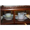 Image 2 : MIXED LOT: ASSORTED TEA CUPS & SAUCERS, CREAMER & SUGAR, CHOPSTICK RESTS & SILVER BOX (MADE IN OCCUP