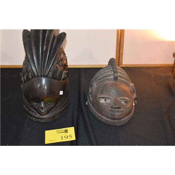 AFRICAN HELMET MASK & AFRICAN VRI HELMET MASK, LIBERIA (2 PCS)